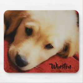Winston the Golden Retriever Puppy, Mousepad Muismat