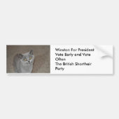 Winston voor President Bumpersticker (Voorkant)