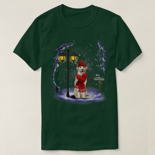 Wint van het kerstlicht van de Kerstman van de Ret T-shirt (Design voorkant)