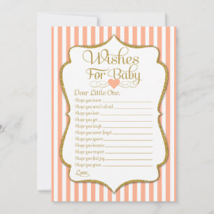Wint voor Baby Peach Baby shower Game Neutral Kaart