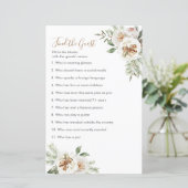 Winte White floral Find the Guest Kerstgame (Staand voorkant)