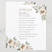 Winte White floral Find the Guest Kerstgame (Voorkant / Achterkant)