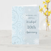 Winter 10e bruiloft Jubileum Kaart (Gele Bloem)