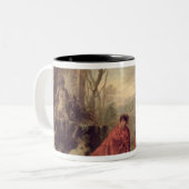Winter 1738 tweekleurige koffiemok (Voorkant links)