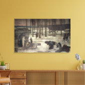 Winter 1889-1993 canvas afdruk (Insitu (Woonkamer))
