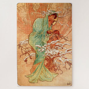Winter 1896: Een Art Nouveau van Mucha Legpuzzel