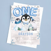 Winter 1ste verjaardag Blauwe Snowflake Kaart