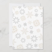 Winter 2e verjaardag neutrale beige uitnodiging (Achterkant)
