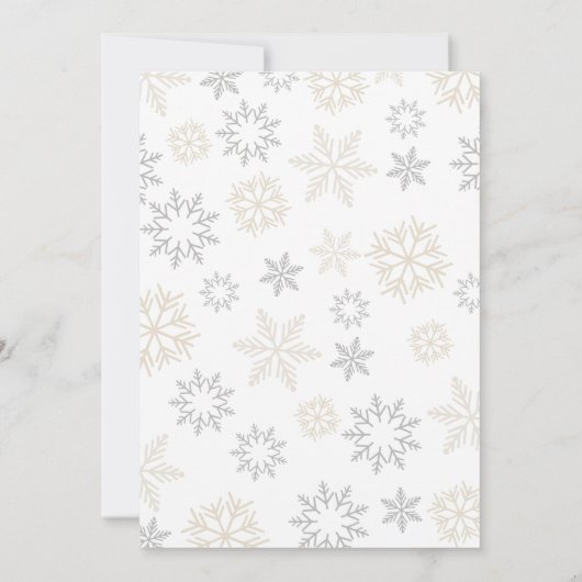 Winter 2e verjaardag neutrale beige uitnodiging (Achterkant)