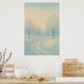 Winter 4, Whispering Snow, seizoensgebonden print (Keuken)