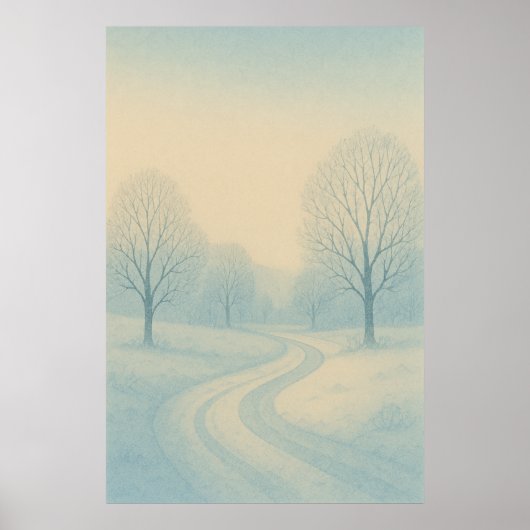 Winter 4, Whispering Snow, seizoensgebonden print (Voorkant)