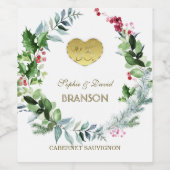 Winter 50e bruiloft Jubileum We doen nog steeds Wijn Etiket (Enkel label)