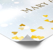 Winter 50e verjaardag huwelijksfoto welkomstbord poster (Hoek)