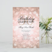 Winter 50th Birthday Program Roos Gold Menu (Staand voorkant)