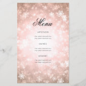 Winter 50th Birthday Program Roos Gold Menu (Achterkant)