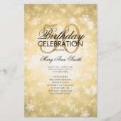 Winter 50th Birthday Programme Gold Wonderland Men Flyer (Voorkant)