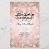 Winter 60 Birthday Program Roos Gold Menu (Voorkant)