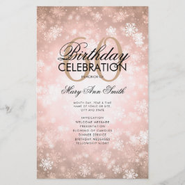Winter 60 Birthday Program Roos Gold Menu