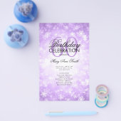 Winter 60 Birthday Programme Paars Wonderland Menu (Enkel)