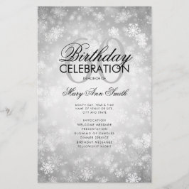 Winter 60 Birthday Programme Silver Wonderland Men Flyer