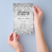 Winter 60 Birthday Programme Silver Wonderland Men Flyer (Hand)