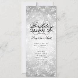 Winter 60 Birthday Programme Silver Wonderland Men Kaart