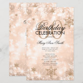 Winter 60th Birthday Program Roos Gold Menu (Voorkant / Achterkant)