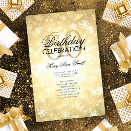 Winter 60th Birthday Programme Gold Wonderland Men Flyer