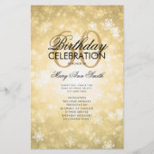 Winter 60th Birthday Programme Gold Wonderland Men Flyer (Voorkant)