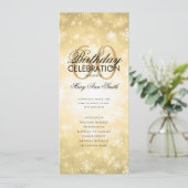 Winter 60th Birthday Programme Gold Wonderland Men Kaart (Staand voorkant)