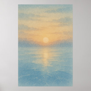 Winter 6, bevroren licht, seizoensgebonden print