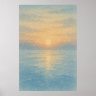 Winter 6, bevroren licht, seizoensgebonden print