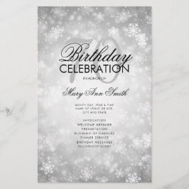 Winter 70 Birthday Programme Silver Wonderland Men Flyer