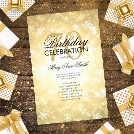 Winter 70th Birthday Programme Gold Wonderland Men Flyer
