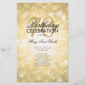 Winter 70th Birthday Programme Gold Wonderland Men Flyer (Voorkant)