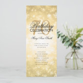 Winter 70th Birthday Programme Gold Wonderland Men Kaart (Staand voorkant)