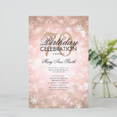 Winter 70th Birthday Programme Roos Gold Wonderlan (Staand voorkant)