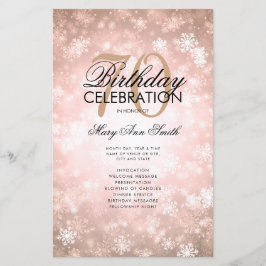 Winter 70th Birthday Programme Roos Gold Wonderlan