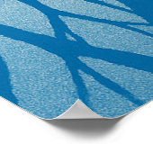 Winter 7, Blauwe schaduwen, seizoensgebonden afdru Poster (Hoek)
