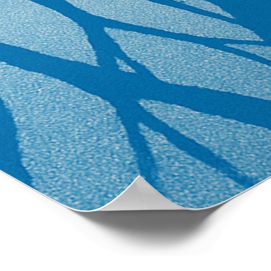 Winter 7, Blauwe schaduwen, seizoensgebonden afdru Poster (Hoek)