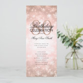 Winter 80 Verjaardagsprogramma Roos Gold Wonderlan Kaart (Staand voorkant)