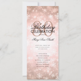 Winter 80 Verjaardagsprogramma Roos Gold Wonderlan Kaart