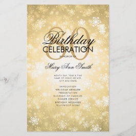 Winter 80e Verjaardagsprogramma Gold Wonderland Me Flyer