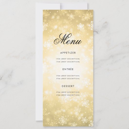 Winter 80e Verjaardagsprogramma Gold Wonderland Me Kaart (Achterkant)