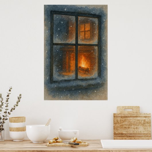 Winter 8, Hearth Glow, seizoensgebonden print (Keuken)