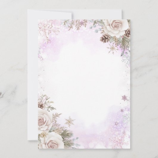 Winter A Baby Is Brewing Coffee Baby Shower Kaart (Achterkant)