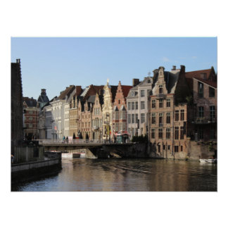 Winter aan de Kornlei in Gent, België Perfect Poster