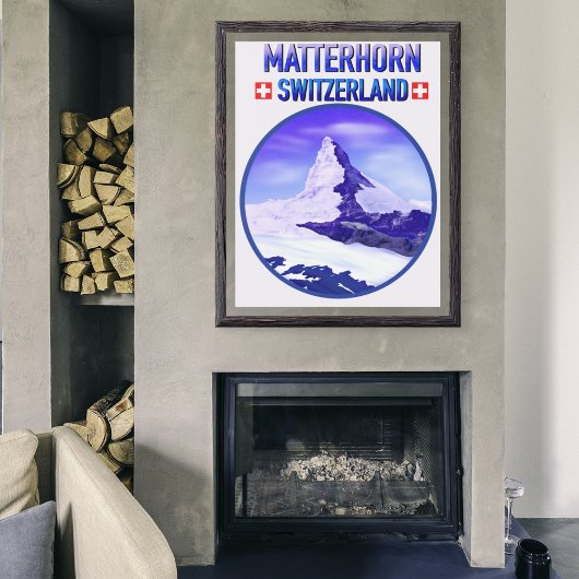Winter aan de Matterhorn Zwitserland Poster