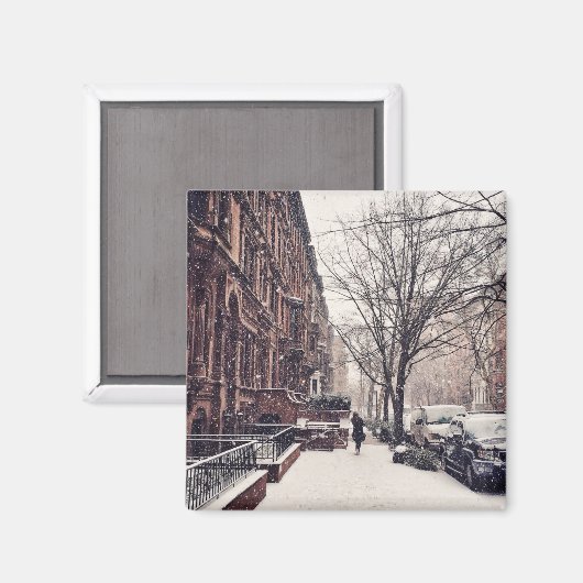 Winter aan de Upper West Side Magneet (Voorkant / Achterkant)