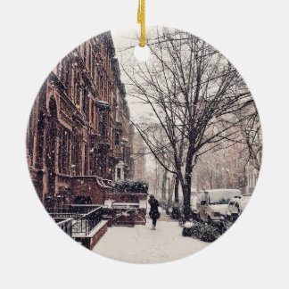 Winter aan de westkant keramisch ornament